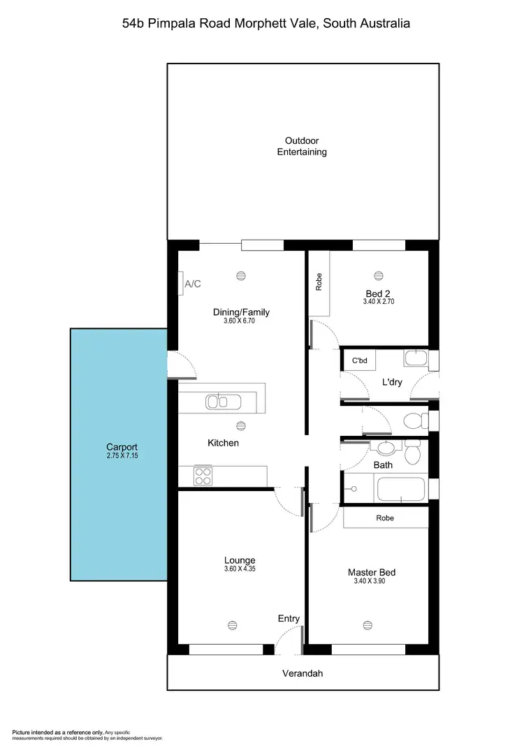 Floorplan of Homely house listing, 54B Pimpala Road, Morphett Vale SA 5162