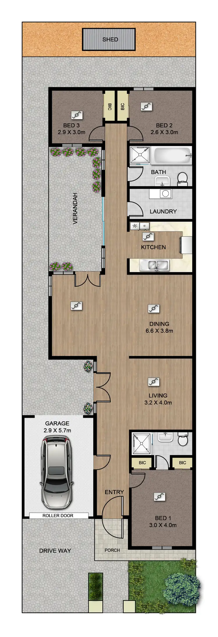 Floorplan of Homely house listing, 10 Charlesworth Court, Mile End SA 5031