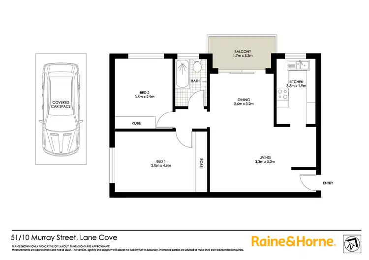 Floorplan of Homely apartment listing, 51/10 Murray Street, Lane Cove NSW 2066