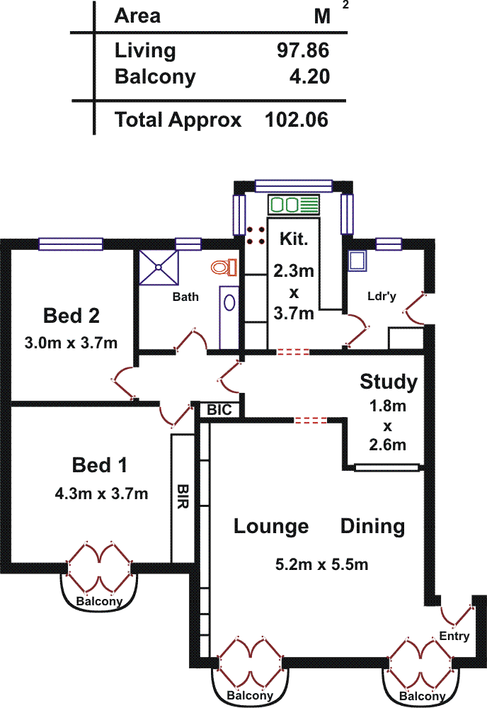 Floorplan of Homely house listing, 15/120 Osmond Terrace, Norwood SA 5067