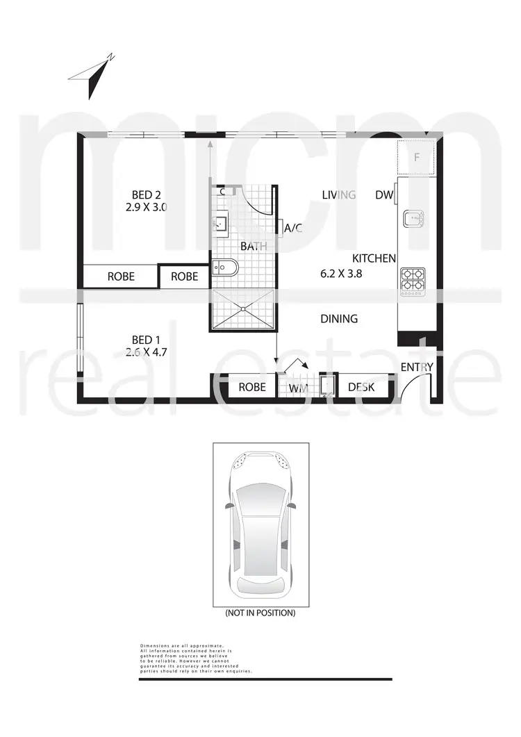 Floorplan of Homely apartment listing, 311/55 Jeffcott Street, West Melbourne VIC 3003