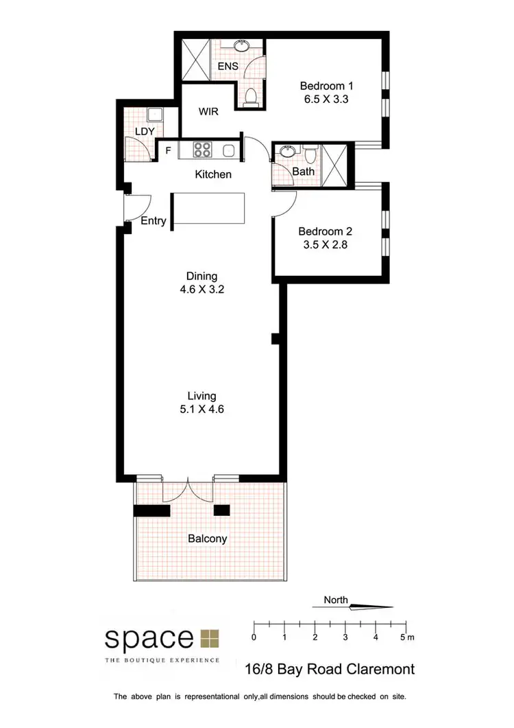 Floorplan of Homely apartment listing, 16/8 Bay Road, Claremont WA 6010