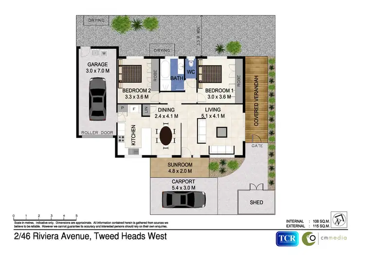 Floorplan of Homely semi-detached listing, 2/46 Riviera Avenue, Tweed Heads West NSW 2485
