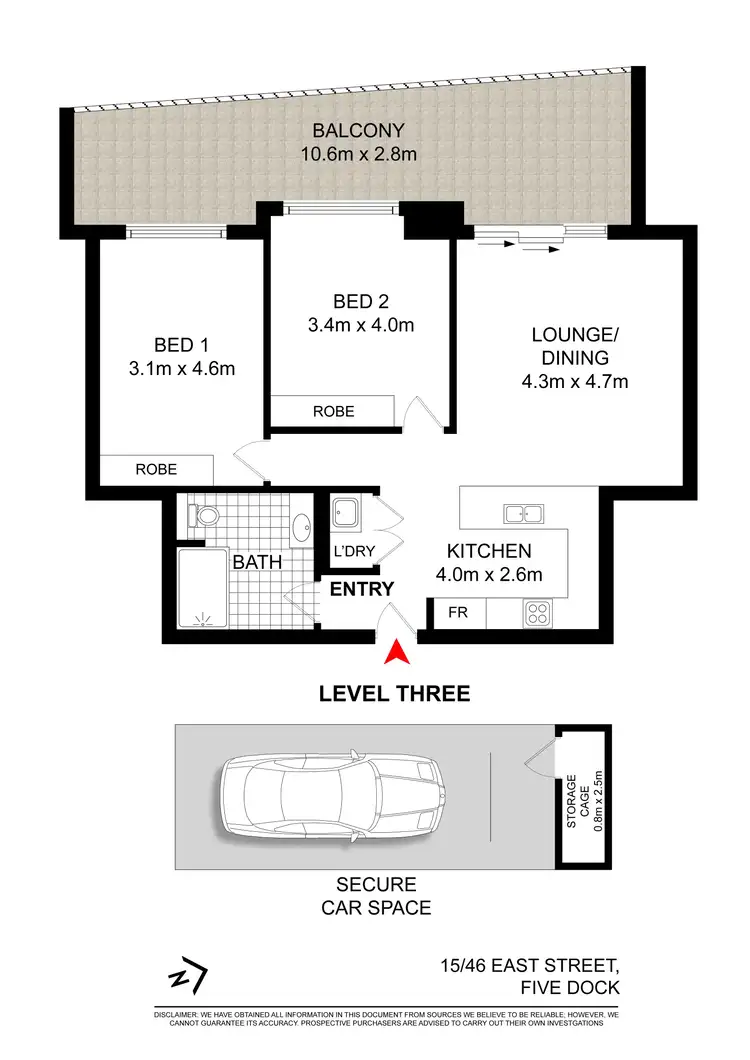 Floorplan of Homely apartment listing, 46-48 EAST STREET, Five Dock NSW 2046