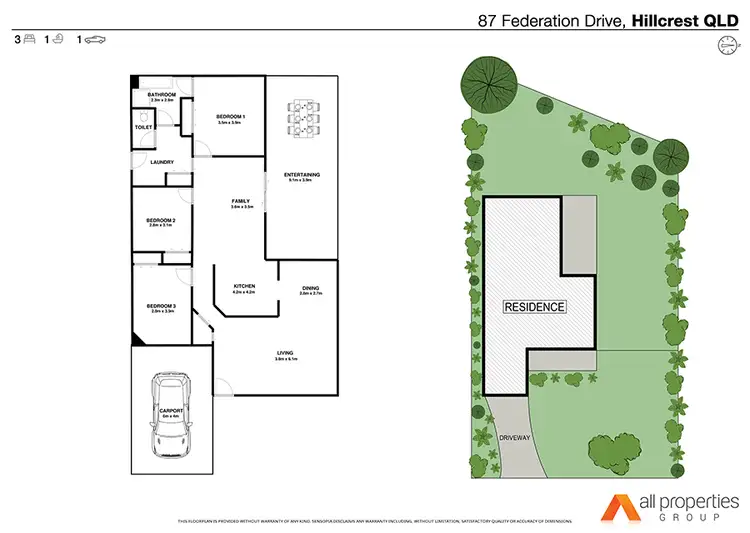 Floorplan of Homely house listing, 87 Federation Dr, Hillcrest QLD 4118