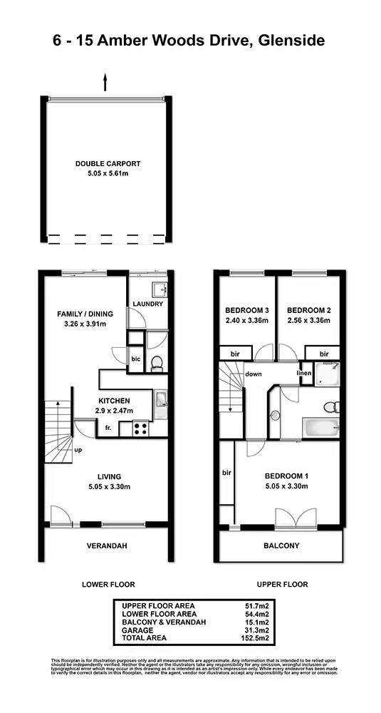 Floorplan of Homely townhouse listing, 6/15 Amber Woods Drive, Glenside SA 5065