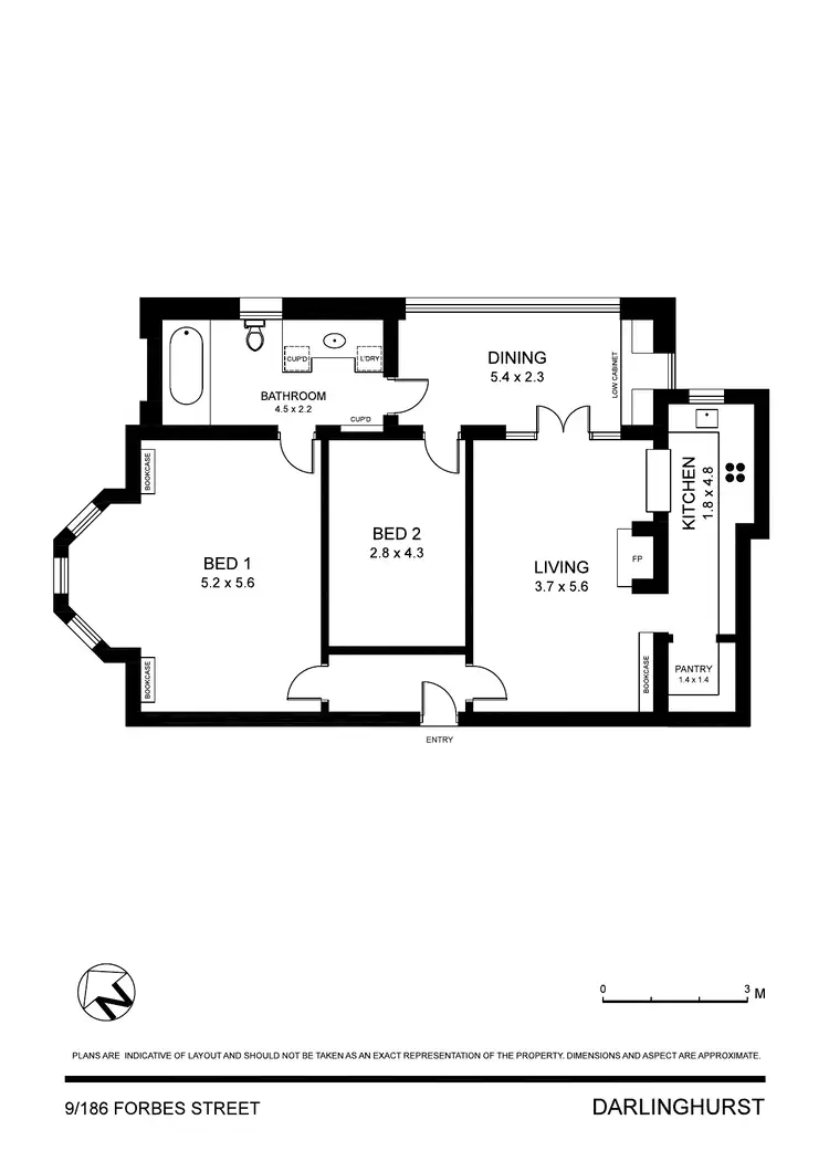 Floorplan of Homely apartment listing, 9/186 Forbes Street, Darlinghurst NSW 2010
