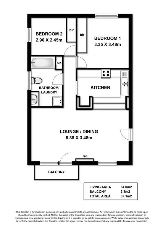 Floorplan of Homely apartment listing, 12/22 Cambridge Street, North Adelaide SA 5006