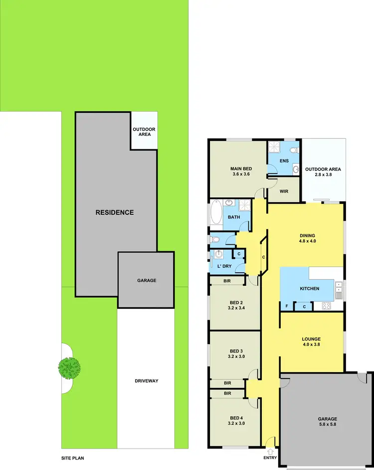 Floorplan of Homely house listing, 8 Tea Tree Place, Raceview QLD 4305