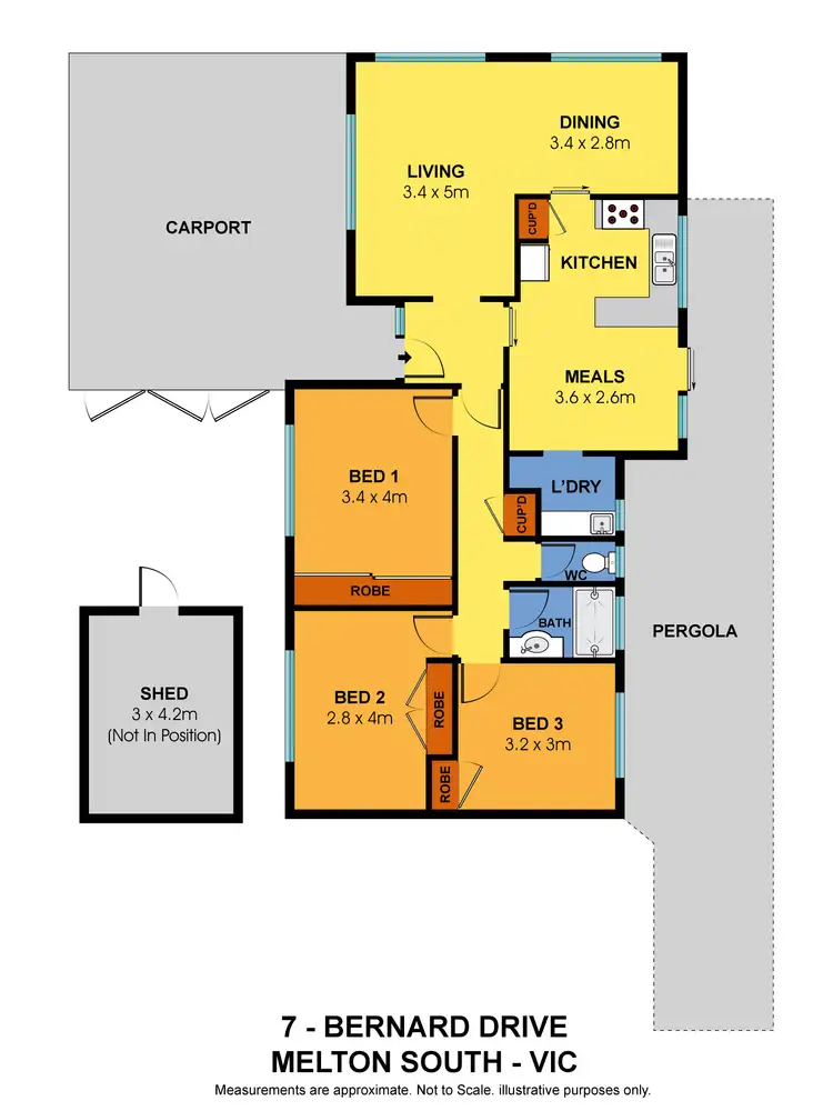 Floorplan of Homely house listing, 7 BERNARD DR, Melton South VIC 3338