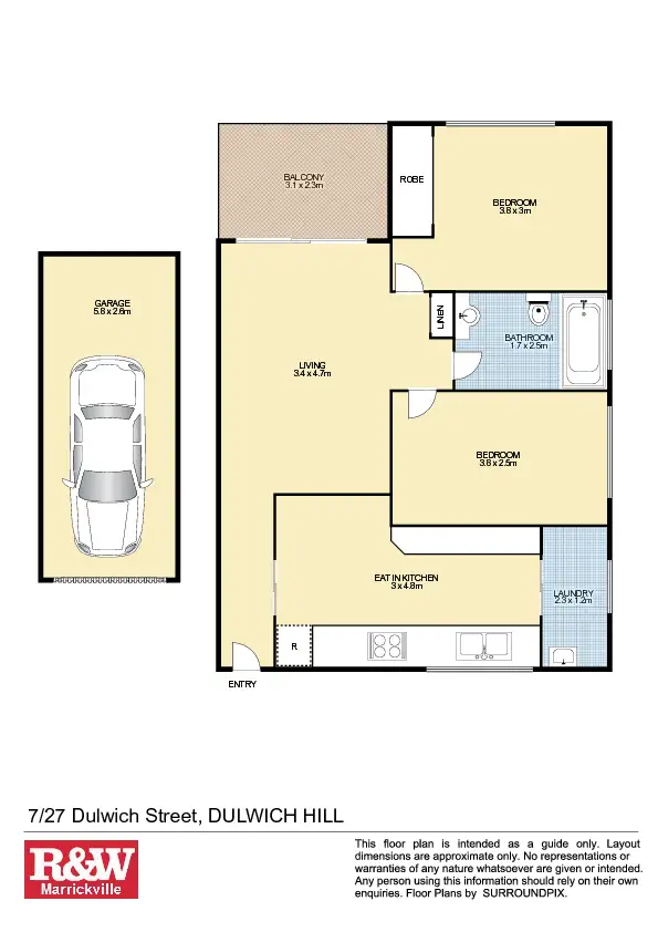 Floorplan of Homely unit listing, 7/27 Dulwich Street, Dulwich Hill NSW 2203