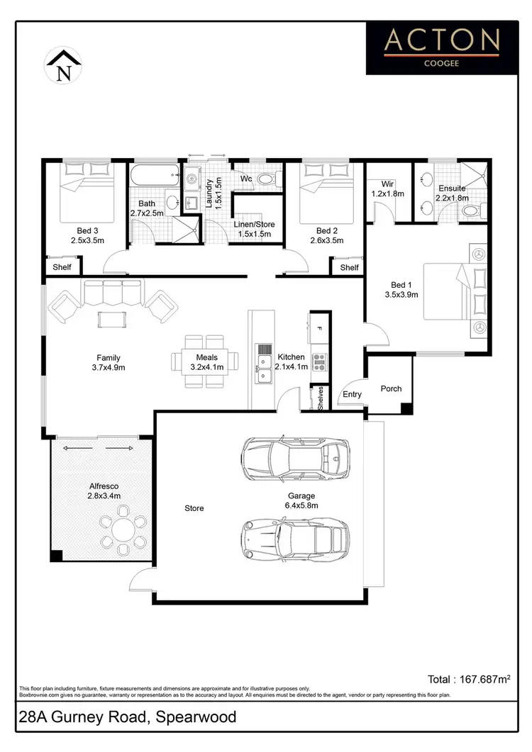 Floorplan of Homely house listing, 28A Gurney Road, Spearwood WA 6163