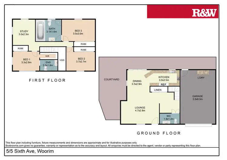 Floorplan of Homely townhouse listing, 5/5 Sixth Avenue, Woorim QLD 4507