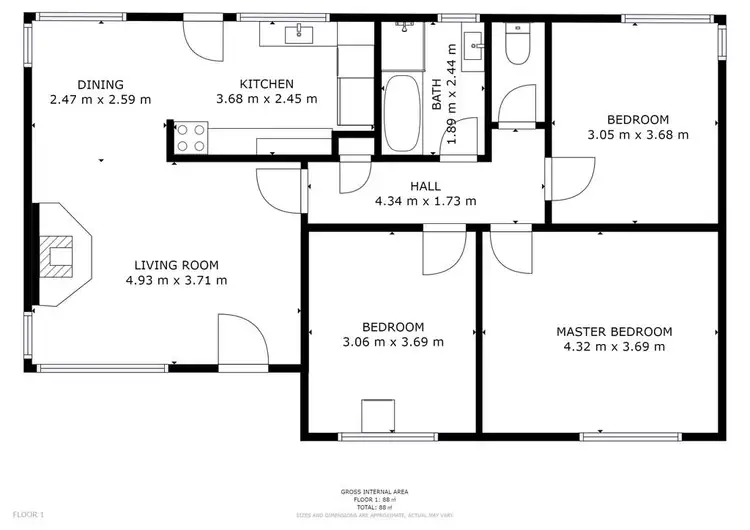 Floorplan of Homely house listing, 7 Pekurn Crescent, Berriedale TAS 7011