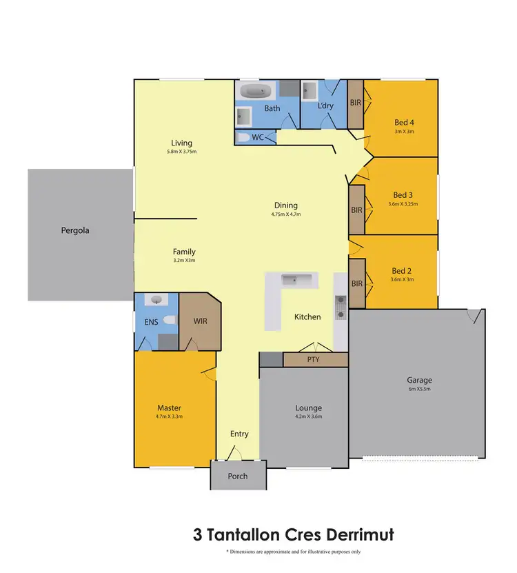 Floorplan of Homely house listing, 3 Tantallon Crescent, Derrimut VIC 3030
