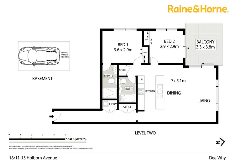 Floorplan of Homely unit listing, 18/11-13 Holborn Avenue, Dee Why NSW 2099