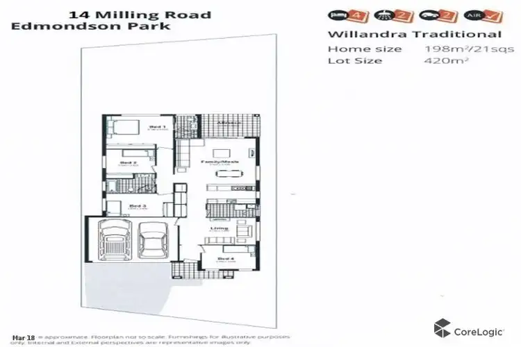 Floorplan of Homely house listing, 14 Milling Road, Edmondson Park NSW 2174