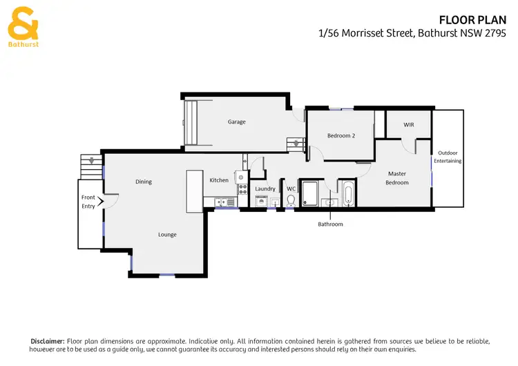 Floorplan of Homely unit listing, 1/56 Morrisset Street, Bathurst NSW 2795