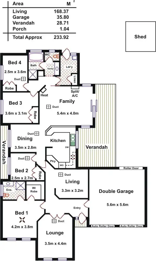 Floorplan of Homely house listing, 1 Binning Place, Pooraka SA 5095