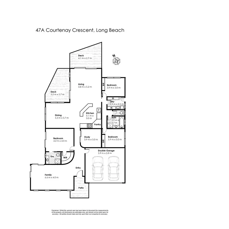 Floorplan of Homely house listing, 47A COURTENAY CRESCENT, Long Beach NSW 2536