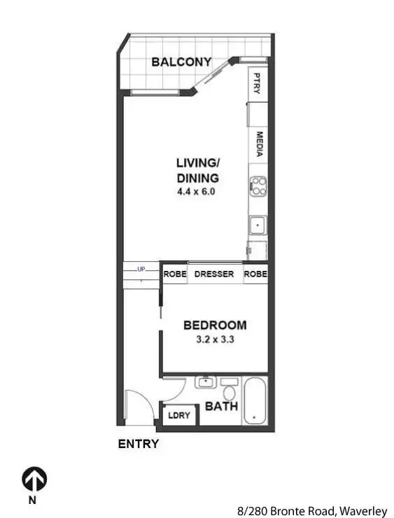 Floorplan of Homely apartment listing, 8/280 Bronte Road, Waverley NSW 2024