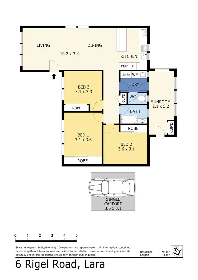 Floorplan of Homely house listing, 6 Rigel Road, Lara VIC 3212