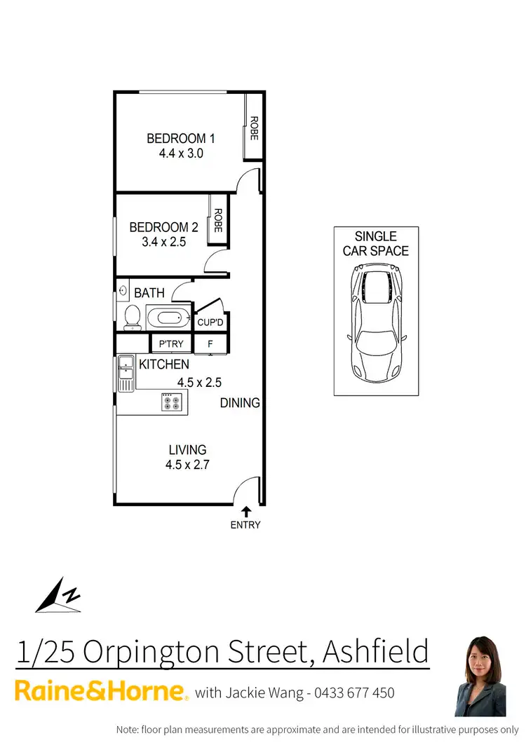Floorplan of Homely unit listing, 1/25 Orpington Street, Ashfield NSW 2131