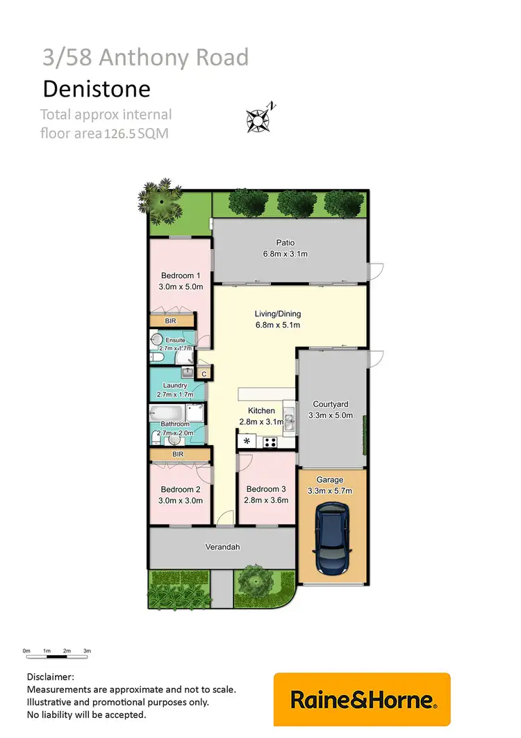 Floorplan of Homely villa listing, 3/58 Anthony Road, Denistone NSW 2114