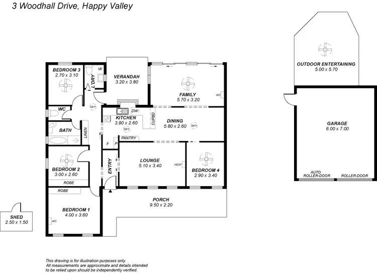 Floorplan of Homely house listing, 3 Woodhall Drive, Happy Valley SA 5159