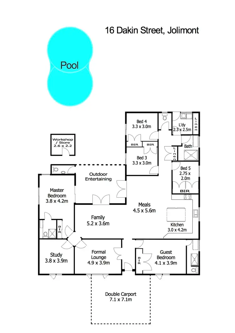 Floorplan of Homely house listing, 16 Dakin Street, Daglish WA 6008