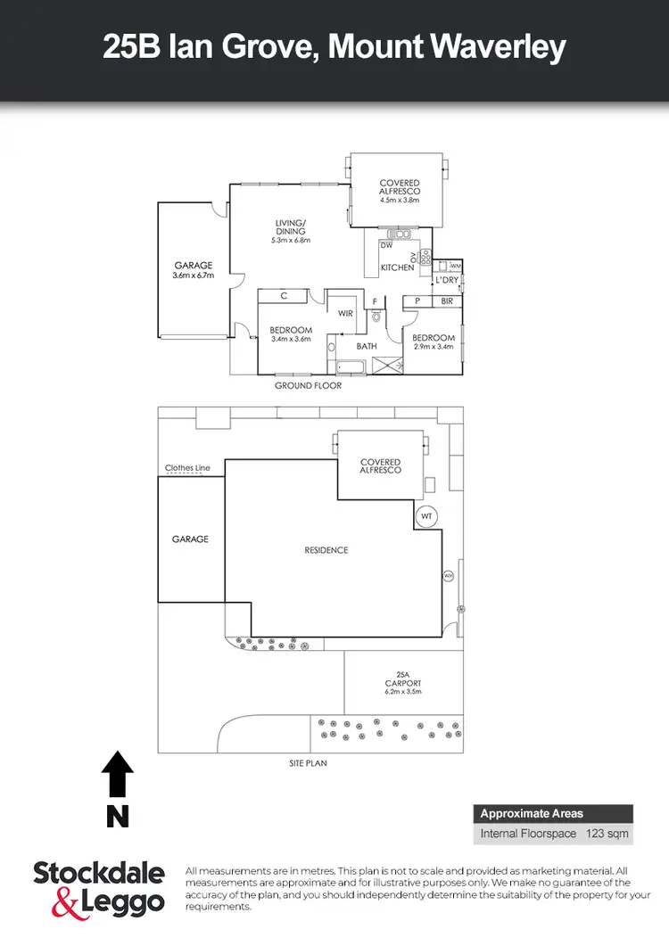 Floorplan of Homely unit listing, 25B Ian Grove, Mount Waverley VIC 3149