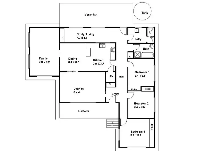 Floorplan of Homely house listing, 6 Derrick Street, Berri SA 5343