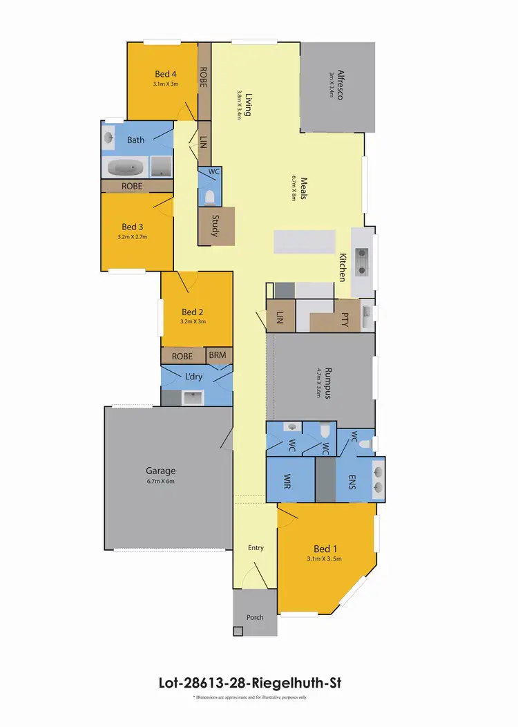 Floorplan of Homely house listing, 28 Riegelhuth Street, Craigieburn VIC 3064