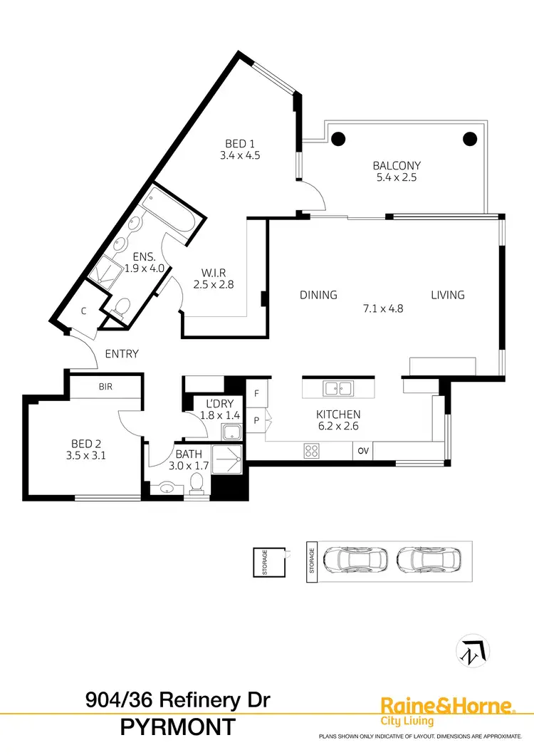 Floorplan of Homely apartment listing, 904/36 Refinery Drive, Pyrmont NSW 2009