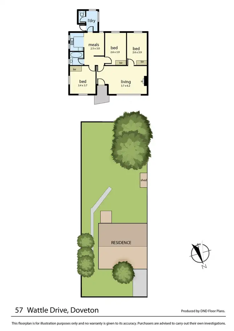 Floorplan of Homely house listing, 57 Wattle Drive, Doveton VIC 3177