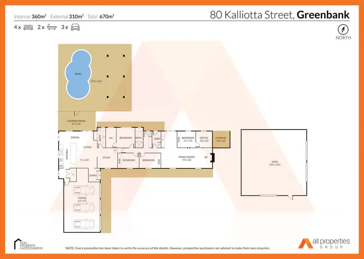 Floorplan of Homely house listing, 80 Kallioota St, Greenbank QLD 4124