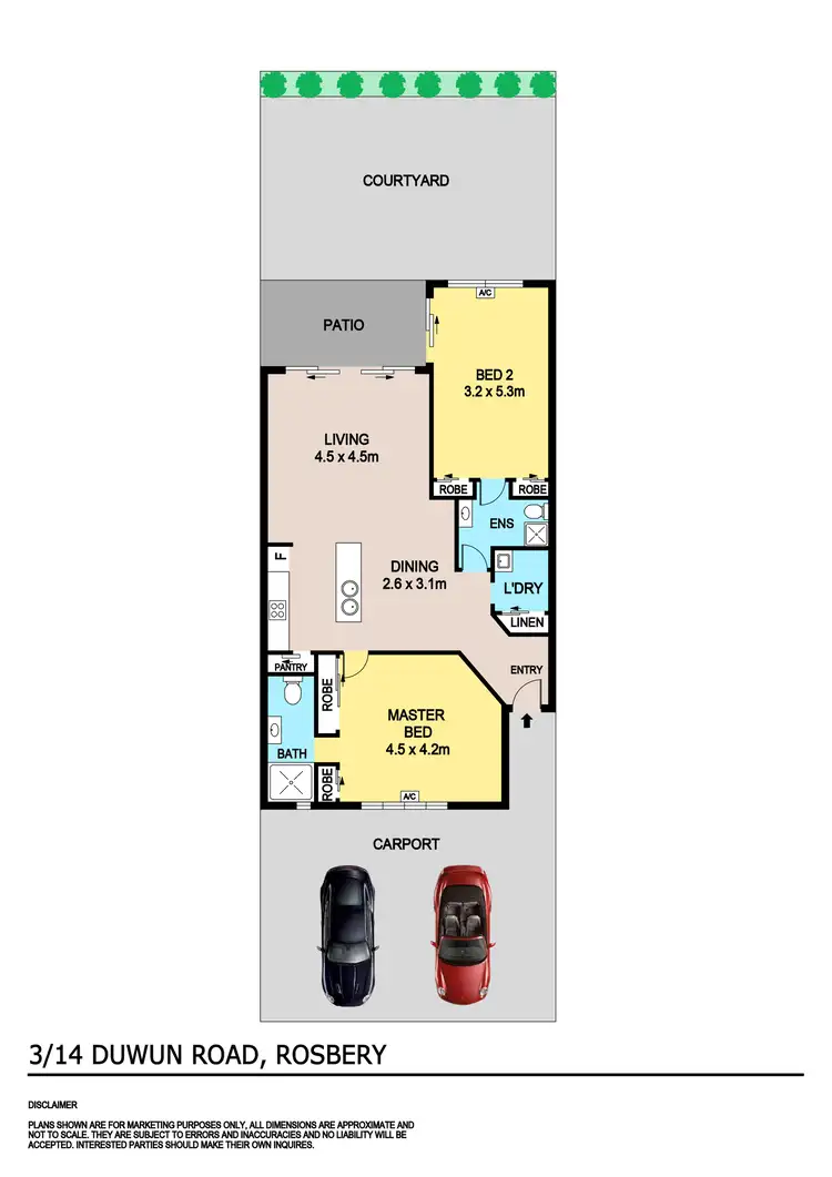 Floorplan of Homely unit listing, 3/14 Duwun Road, Rosebery NT 832