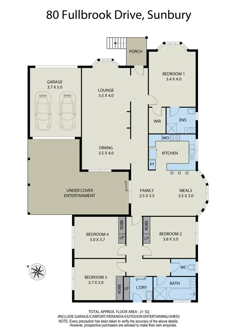Floorplan of Homely house listing, 80 Fullbrook Drive, Sunbury VIC 3429