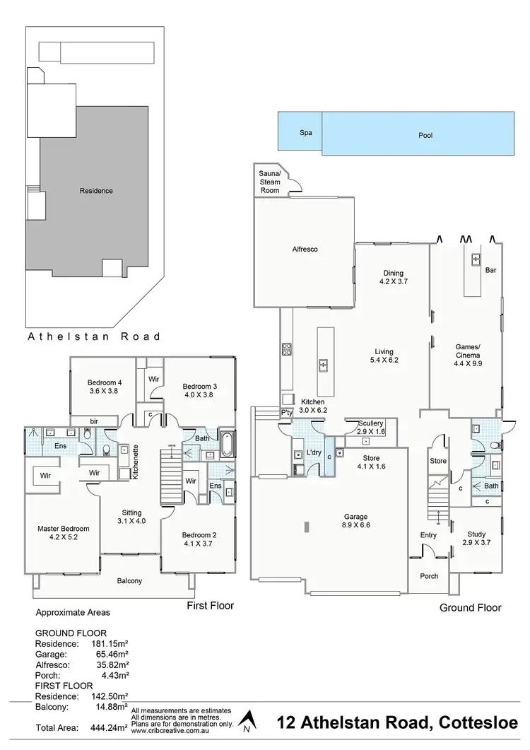 Floorplan of Homely house listing, 12 Athelstan Road, Cottesloe WA 6011