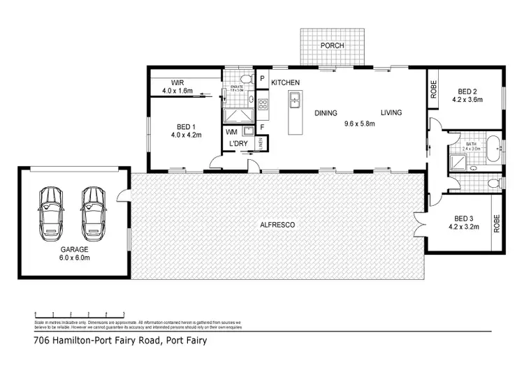 Floorplan of Homely house listing, 706 Hamilton- Port Fairy Rd, Port Fairy VIC 3284