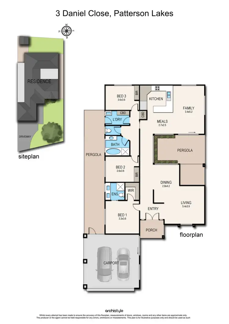 Floorplan of Homely house listing, 3 Daniel Close, Patterson Lakes VIC 3197