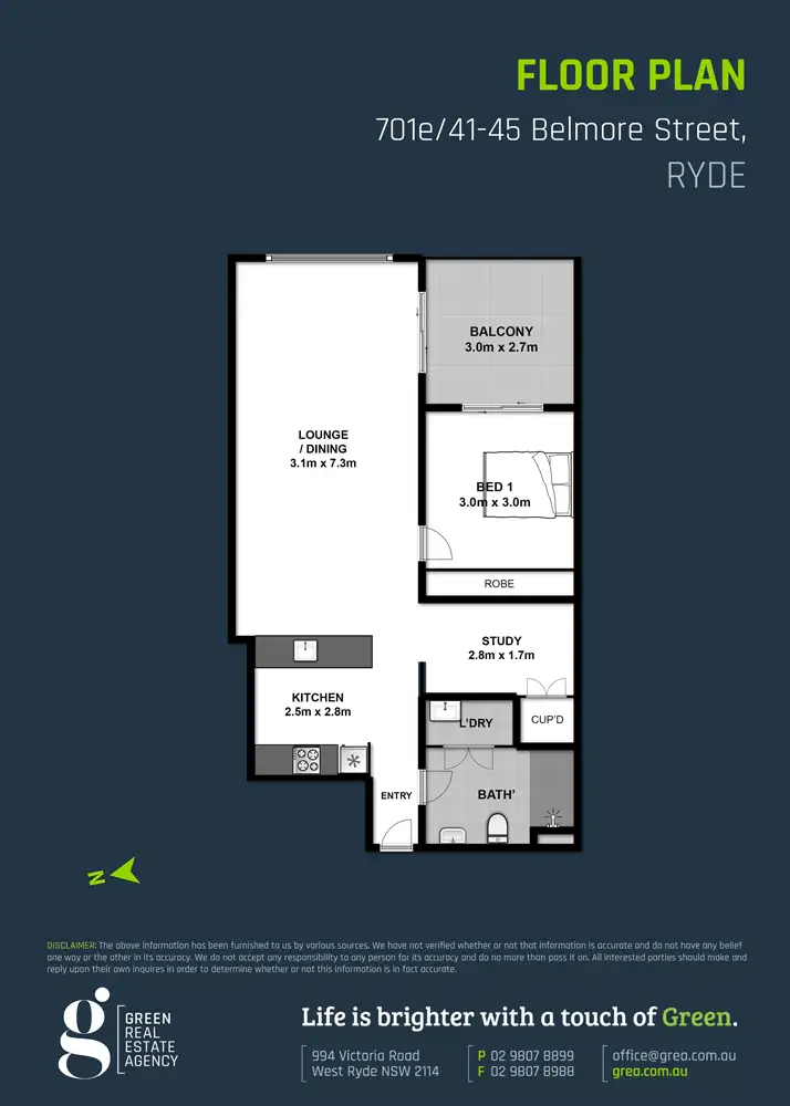 Floorplan of Homely apartment listing, 701E/41-45 Belmore Street, Ryde NSW 2112