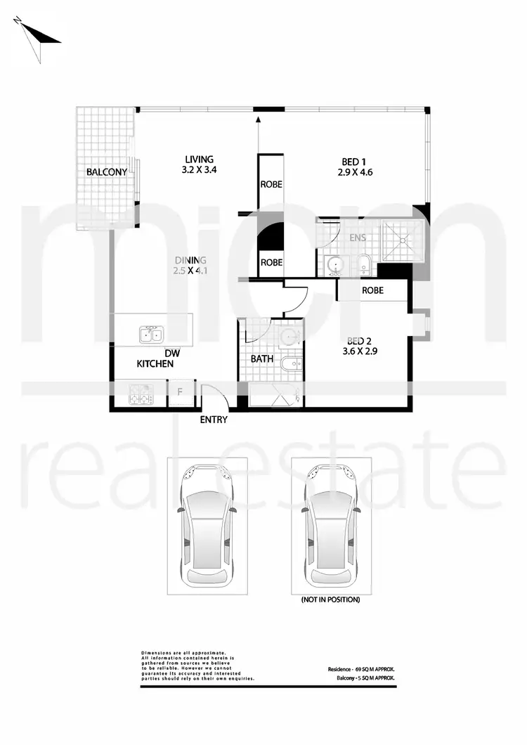 Floorplan of Homely apartment listing, 3605/133 City Road, Southbank VIC 3006