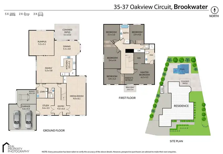 Floorplan of Homely house listing, 35-37 Oakview Circuit, Brookwater QLD 4300