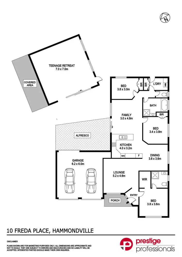 Floorplan of Homely house listing, 10 Freda Place, Hammondville NSW 2170