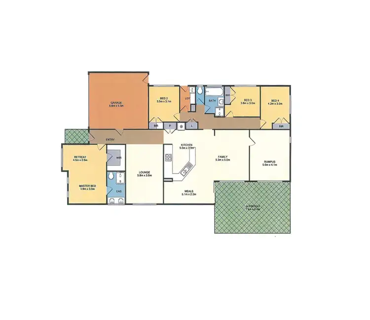 Floorplan of Homely house listing, 9 Monaro Way, Whittlesea VIC 3757