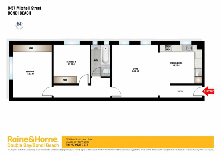 Floorplan of Homely apartment listing, 9/57 Mitchell Street, Bondi Beach NSW 2026