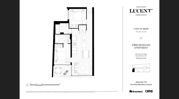 Floorplan of Homely apartment listing, 212/225 Pacific Highway, North Sydney NSW 2060