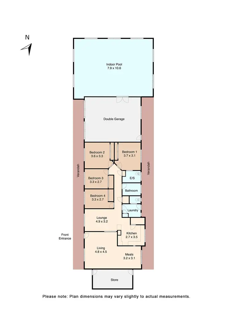 Floorplan of Homely house listing, 35 Evergreen Way, Gordon VIC 3345