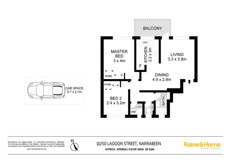 Floorplan of Homely apartment listing, 10/50 Lagoon Street, Narrabeen NSW 2101